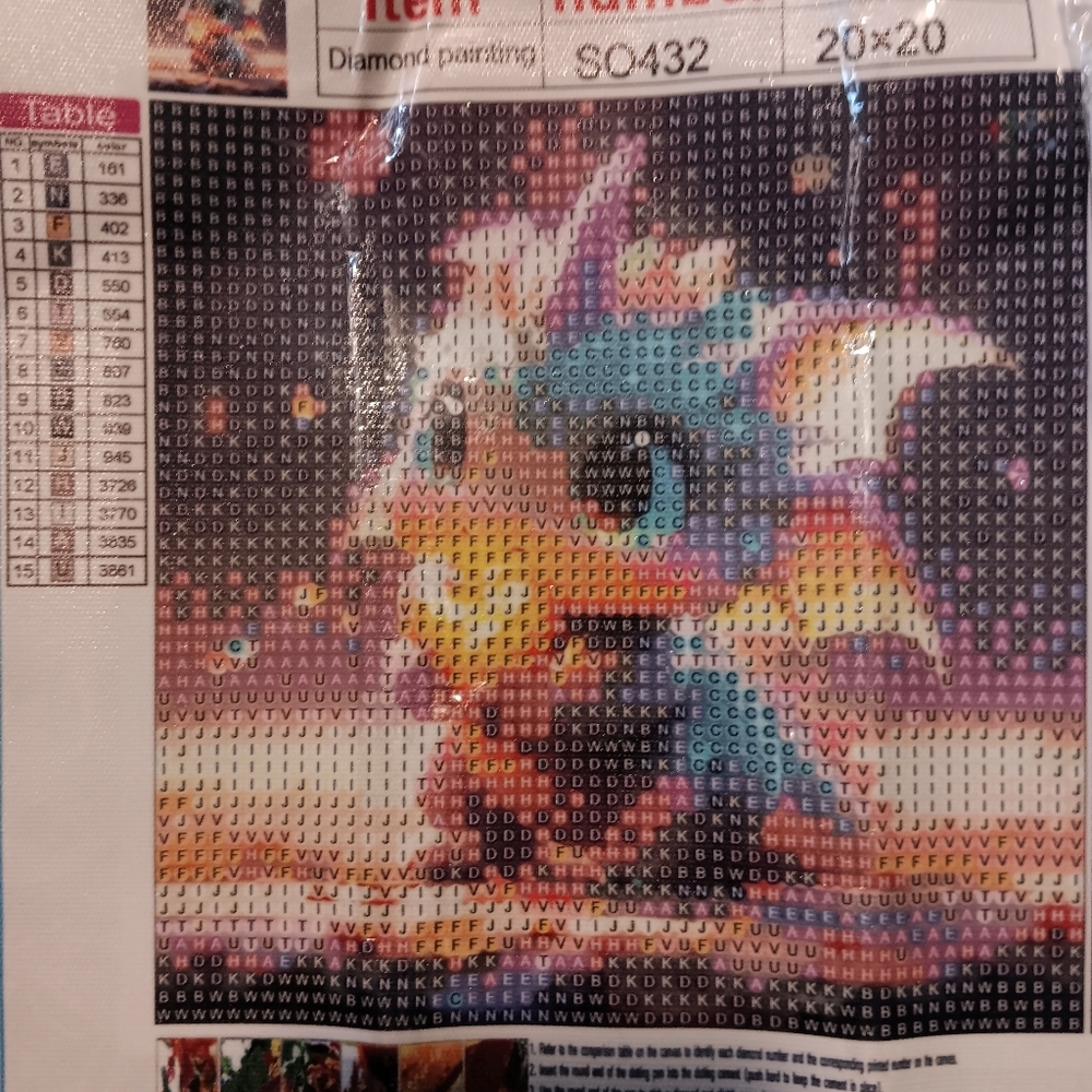 Colorful Dragon Diamond Painting Kit 20x20cm - Picture 3 of 4
